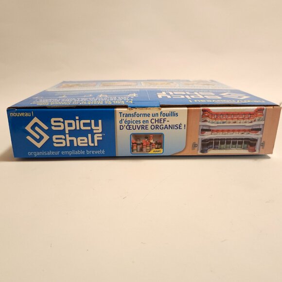 SPICY SHELF Patented Spice Rack and Stackable Organizer Adjustable - White BNIOP - Picture 7 of 10